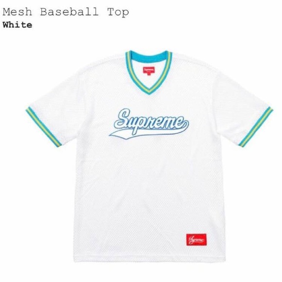 supreme mesh baseball jersey